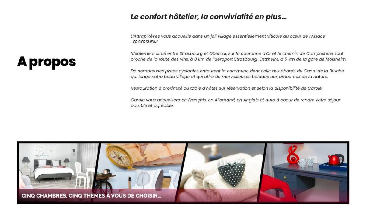 L'Attrap'Reves : Le Confort Hotelier, La Convivialite En Plus Ergersheim Exteriér fotografie